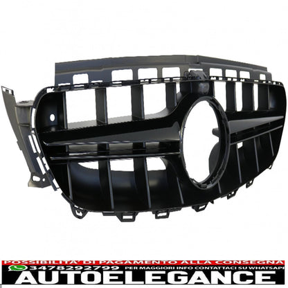center grille suitable for mercedes e class w213 s213 c238 a238 (2016-2019) black design e63