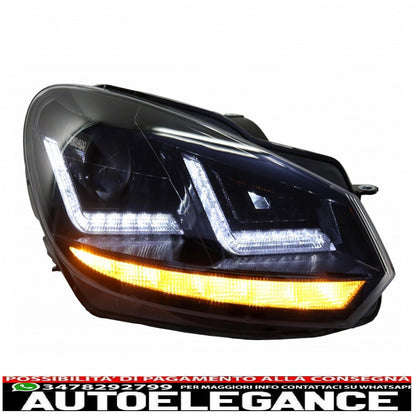 Osram xenon upgrade fari ledriving adatti per vw golf 6 vi (2008-2012) luci di svolta sequenziali dinamiche a led nere