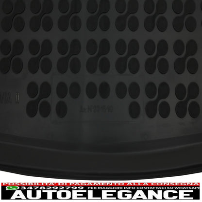 Black rubber boot mat suitable for skoda octavia ii 1z (2004-2013) sedan/liftback