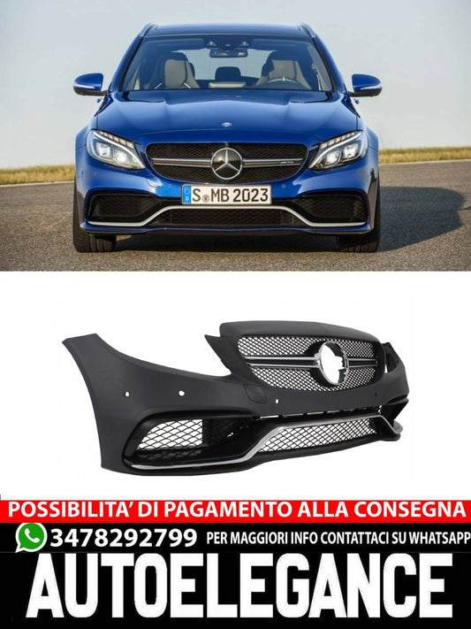 Front bumper with diffuser suitable for Mercedes C-Class W205 Sedan S205