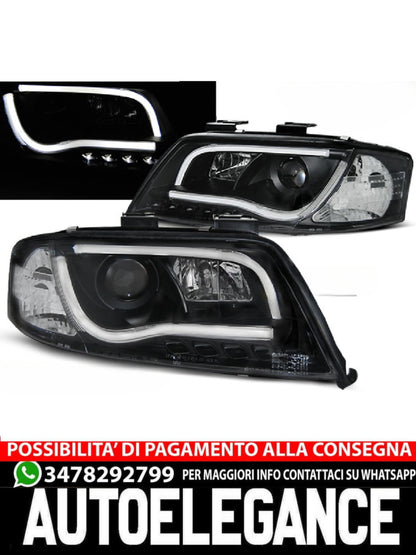 TUBO FARI NERO ADATTI COMPATIBILI PER AUDI A6 05.97-05.01