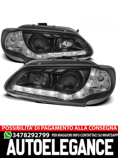 HEADLIGHTS SUITABLE FOR RENAULT MEGANE/SCENIC 96-02.99 DAYLIGHT BLACK 