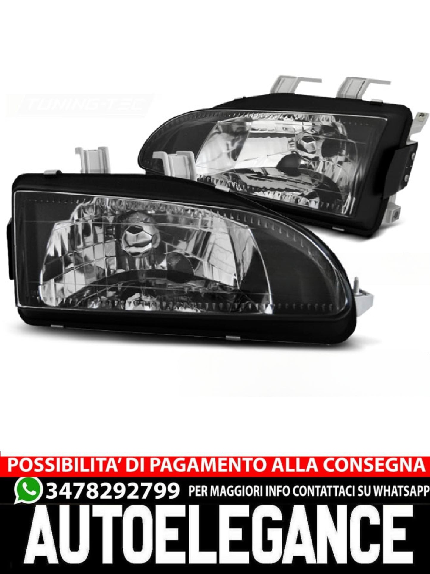 FARI ADATTI COMPATIBILI PER HONDA CIVIC 09.91-08.95 2D/3D NERO