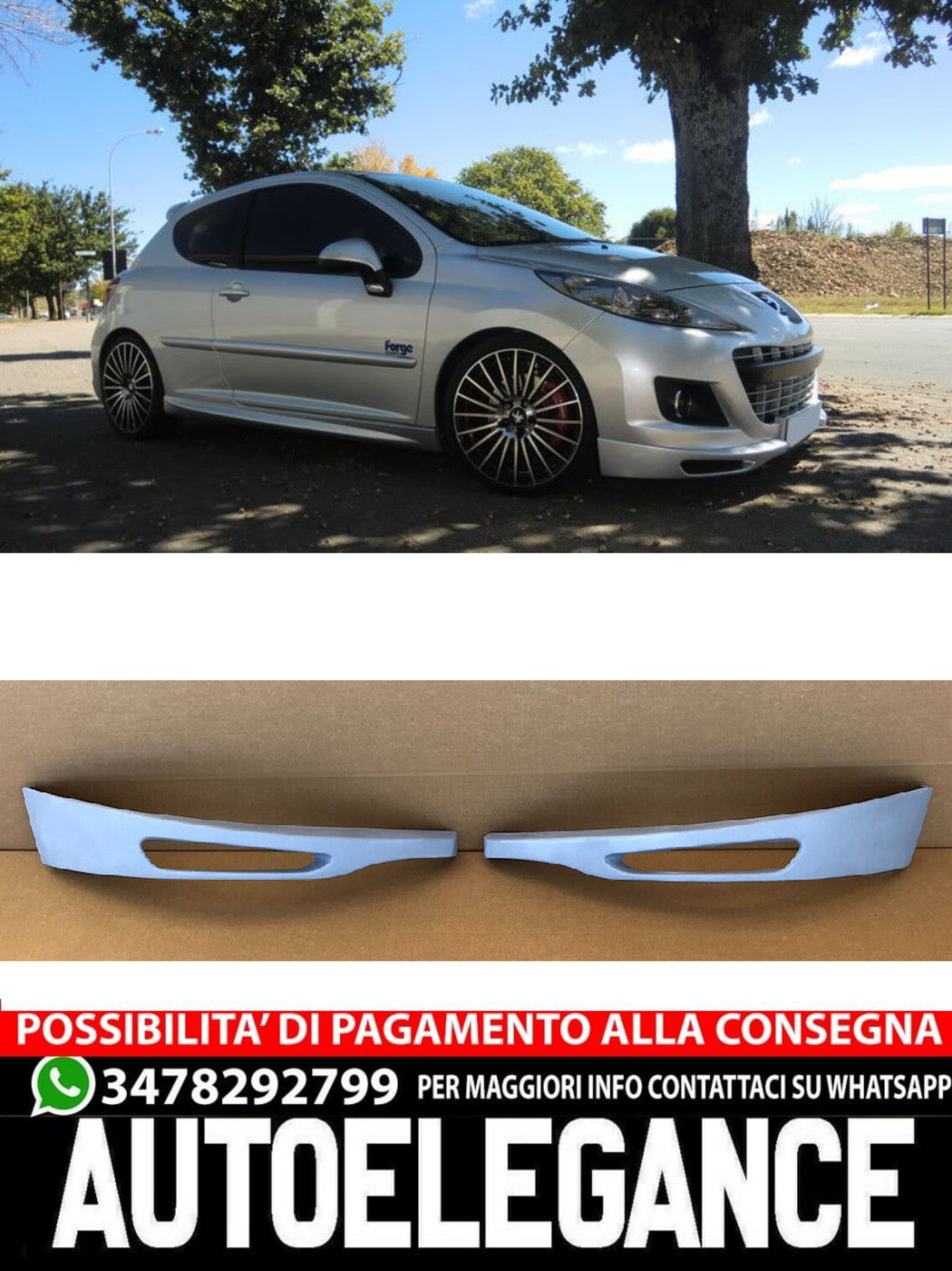 FRONT APRON SUITABLE FOR PEUGEOT 207 PHASE 2 ( 2009-2012 ) 
