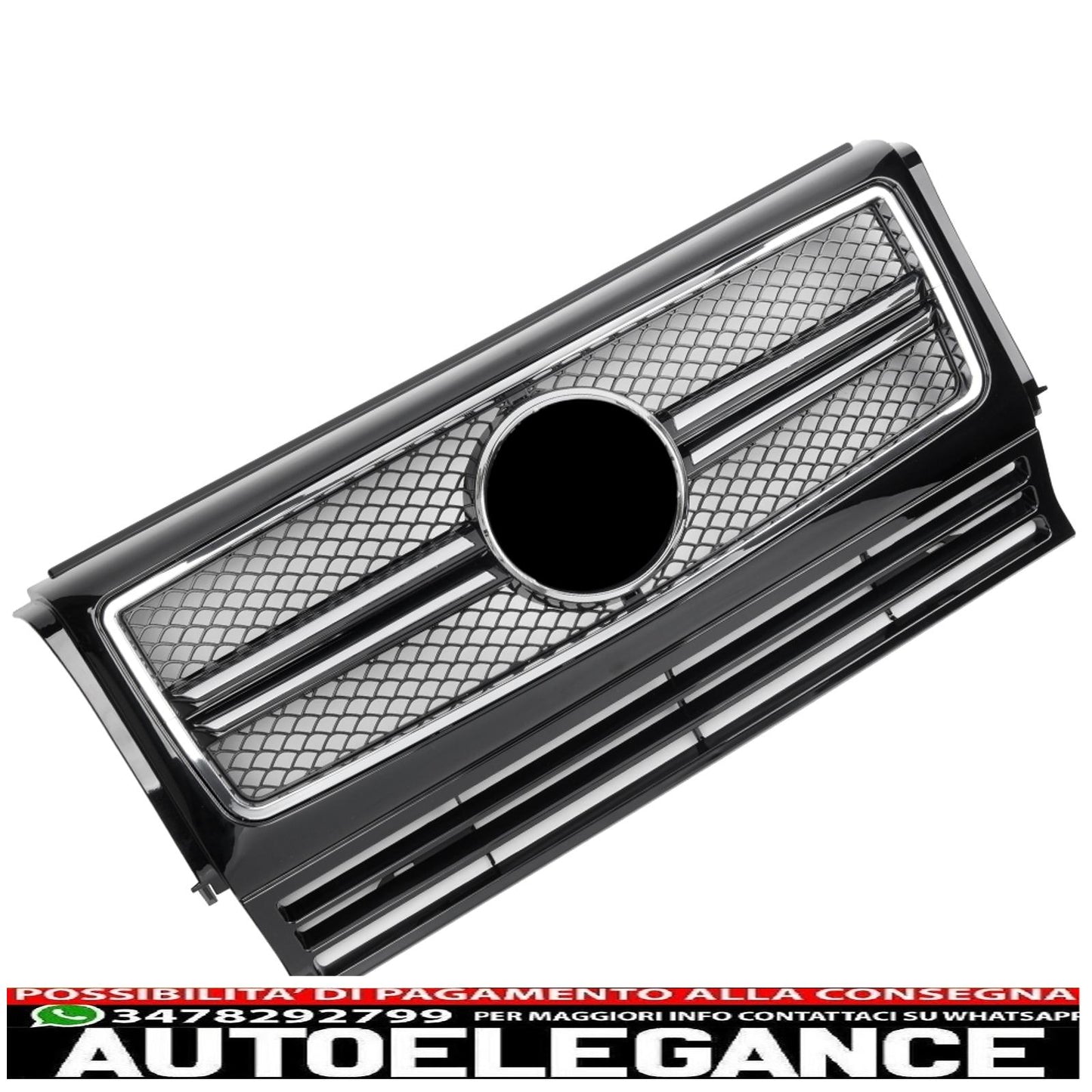 Sport radiator grille suitable for Mercedes W463 G 1990-2018 black chrome look 