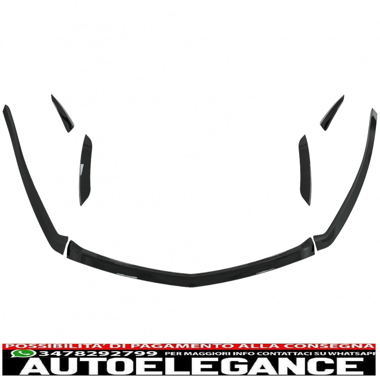 Alette splitter per paraurti anteriore aerodinamiche adatte per mercedes a class w177 hatchback v177 berlina (2018-up) nero pianoforte AUTOELEGANCERICAMBI