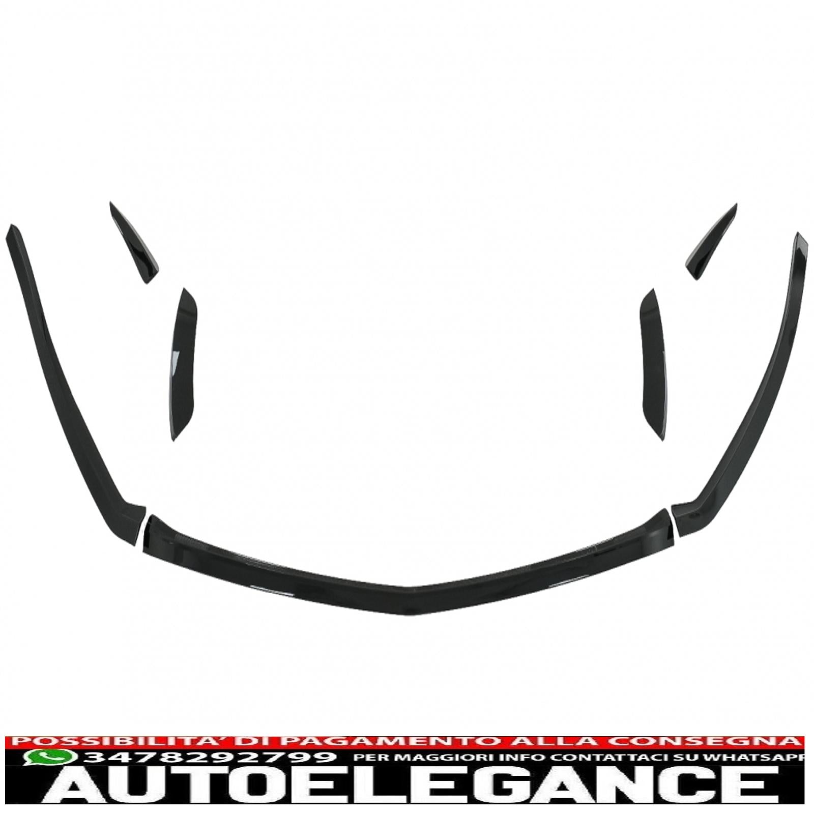 Alette splitter per paraurti anteriore aerodinamiche adatte per mercedes a class w177 hatchback v177 berlina (2018-up) nero pianoforte AUTOELEGANCERICAMBI