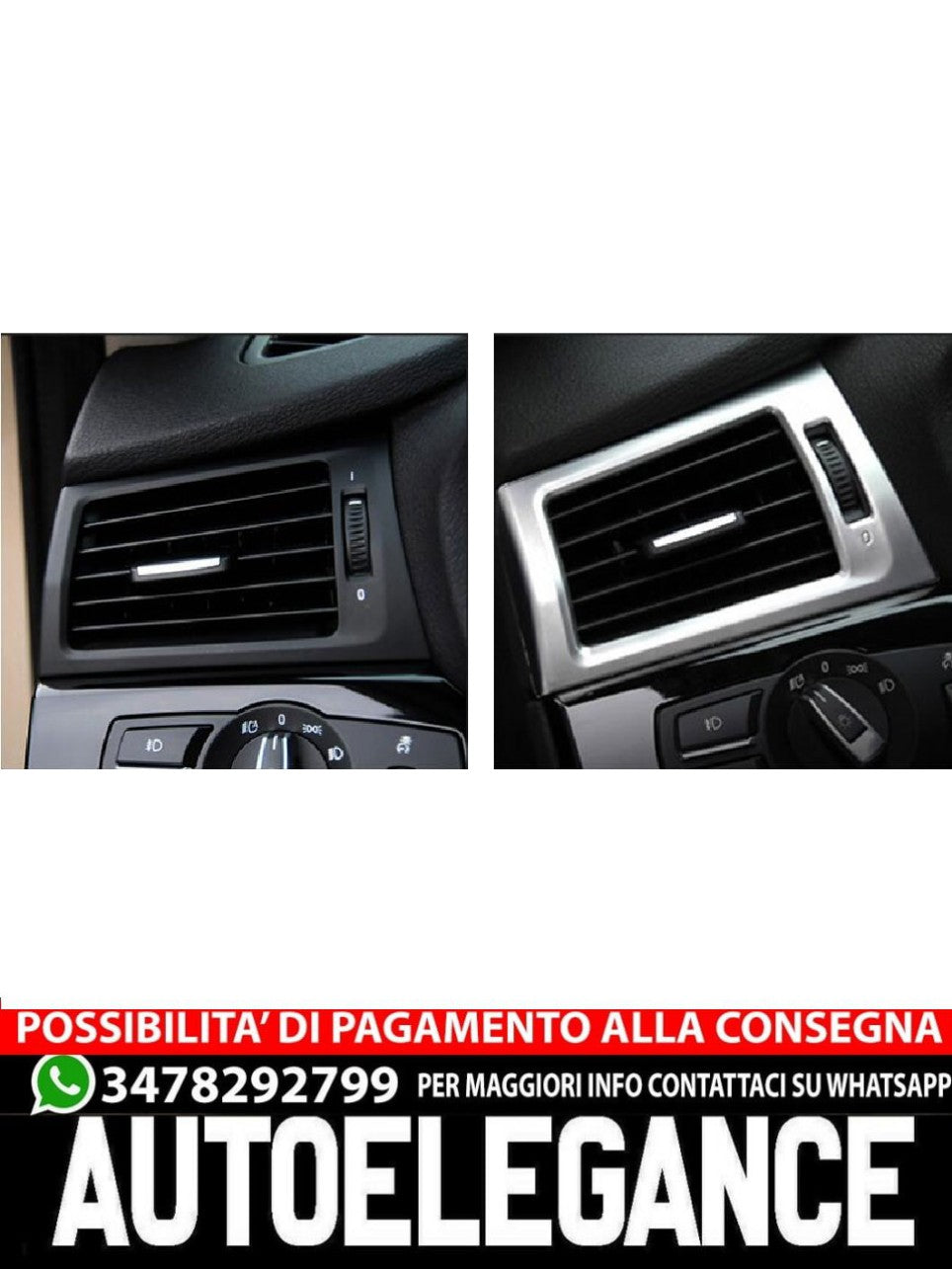 For BMW X3 X4 F25 F26 Chrome Frame Air Vent Nozzle Panel 