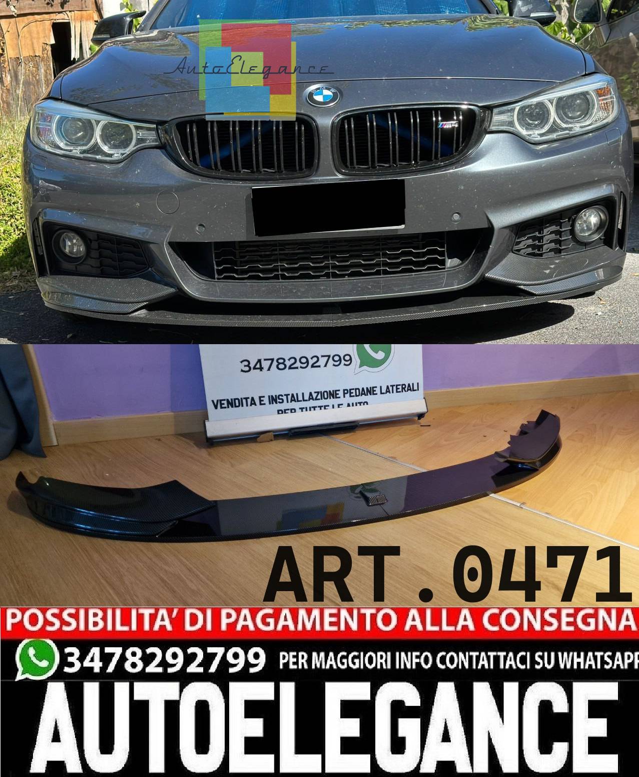 UNDER BUMPER SUITABLE FOR BMW 4 SERIES F32 F33 F36 MSPORT CARBON