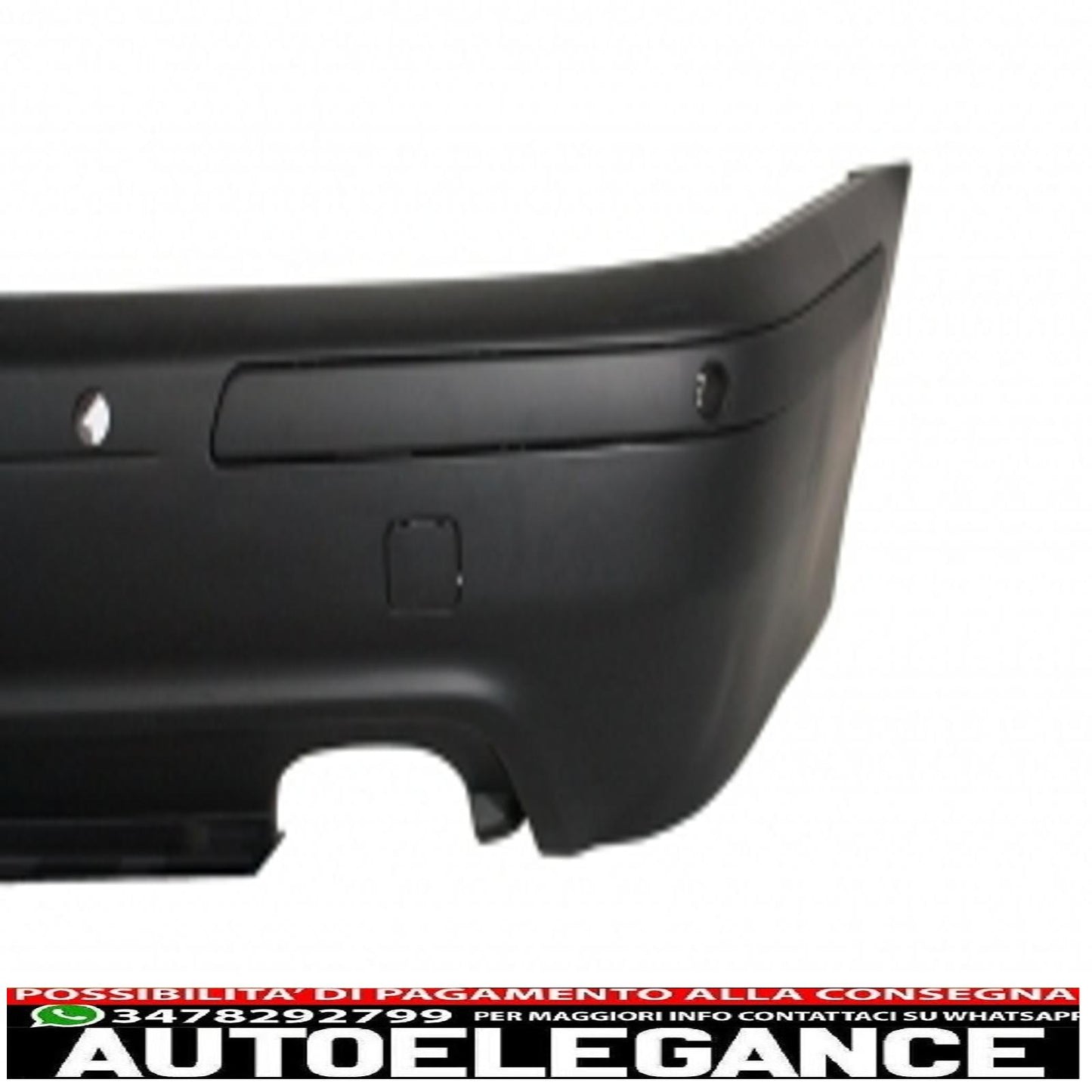 rear bumper suitable for bmw 5 series e39 (1995-2003) double outlet m5 design with pdc