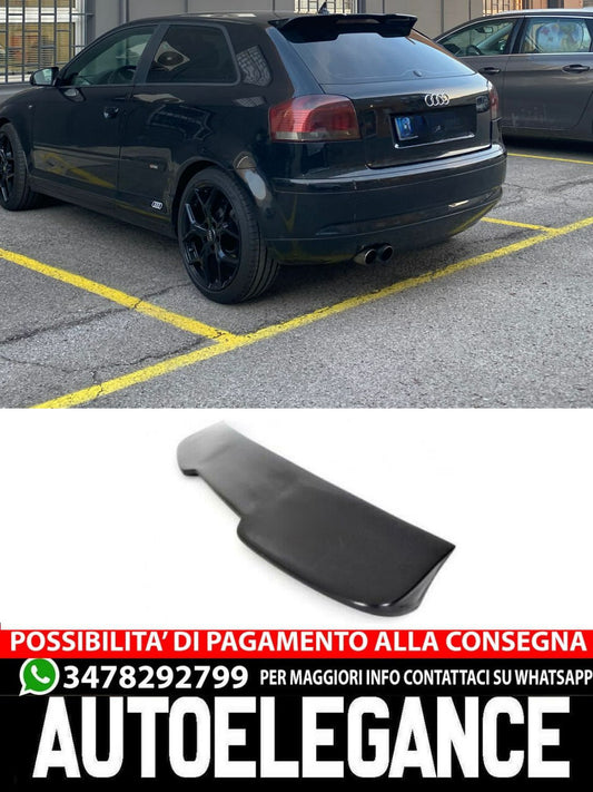 ALETTONE SUL TETTO RS3 - AUDI A3 8P 3 PORTE 03-12 SPOILER POSTERIORE IN ABS