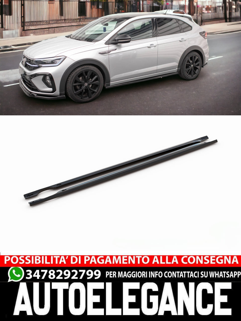 SIDE SKIRTS SUITABLE FOR VOLKSWAGEN TAIGO R-LINE MK1 