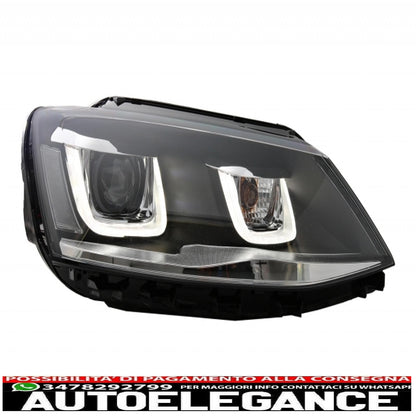 led headlights suitable for vw jetta mk6 vi (2011-2017) gti 3d u design bi-xenon right hand drive 
