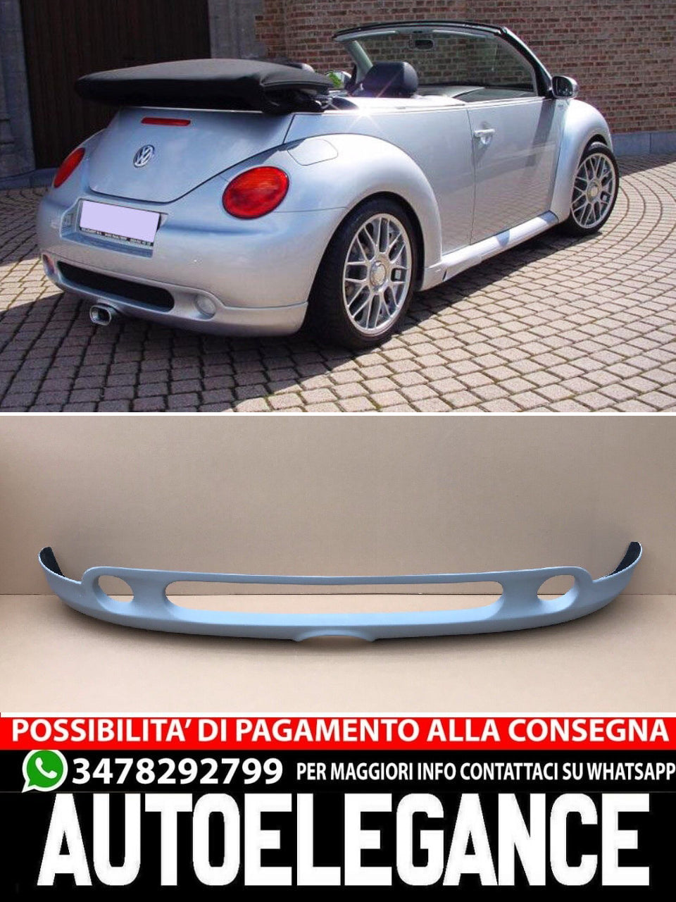 VW NEW BEETLE REAR BUMPER 1998-2005 