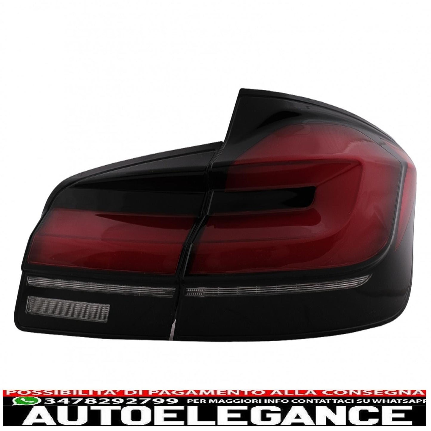 LED taillights suitable for BMW 5 Series F10 (2011-2017) with dynamic sequential cornering lights updated to LCI G30 design