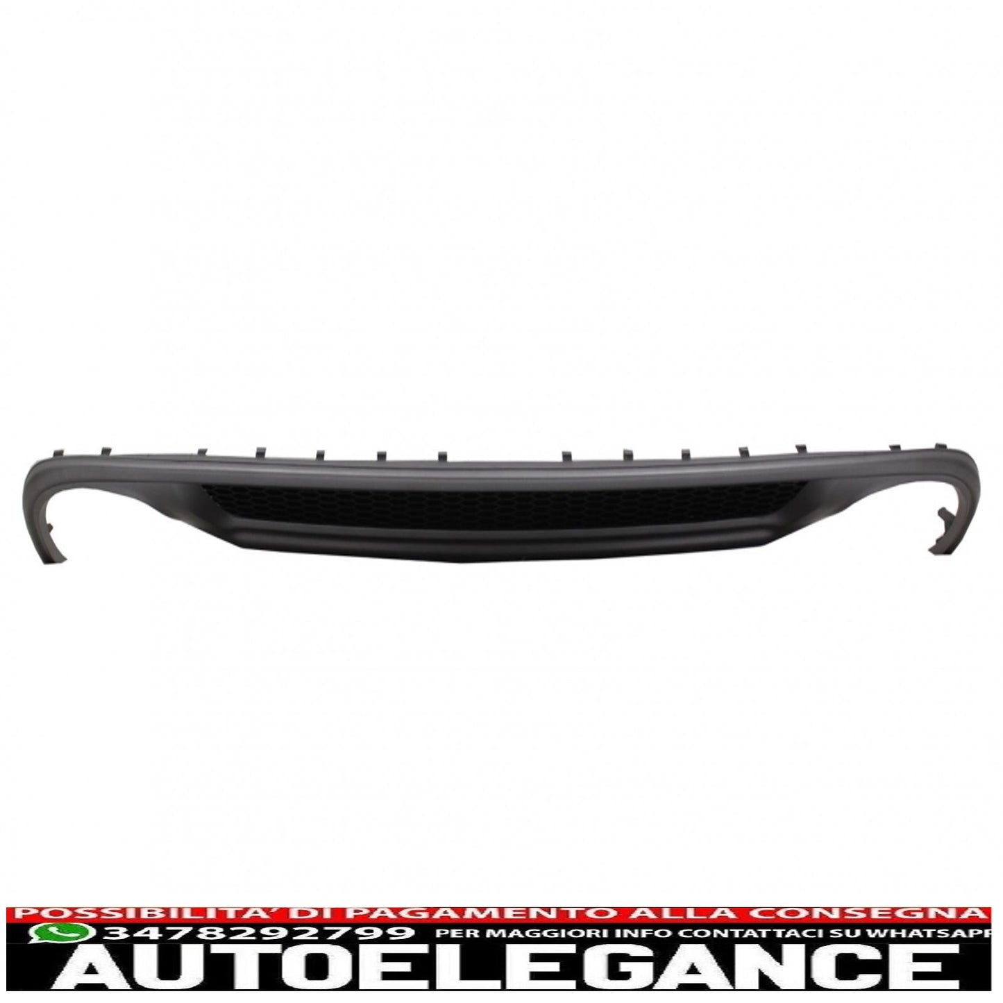Diffusore d'aria con mantovana per paraurti posteriore adatto per audi a4 b8 facelift limousine avant (2012-2015) solo design s-line paraurti standard