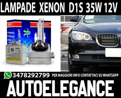 COPPIA LAMPADE D1S XENON 6000K BIANCO 35W 12V SPECIFICHE PER BMW SERIE 7 F01 F02 AUTOELEGANCERICAMBI