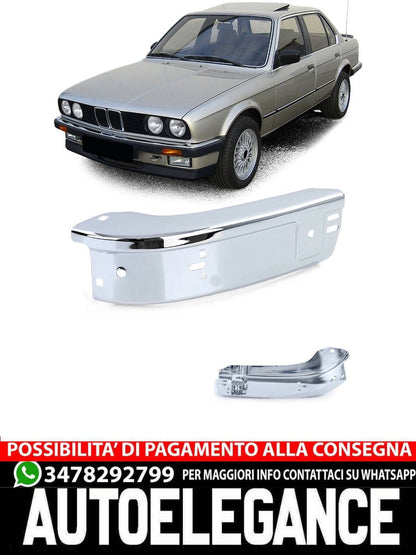 Paraurti anteriore cromato angolo sinistro adatto a BMW Serie 3 E30 82-87