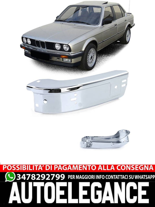 Chrome Front Bumper Corner Left Fits BMW 3 Series E30 82-87
