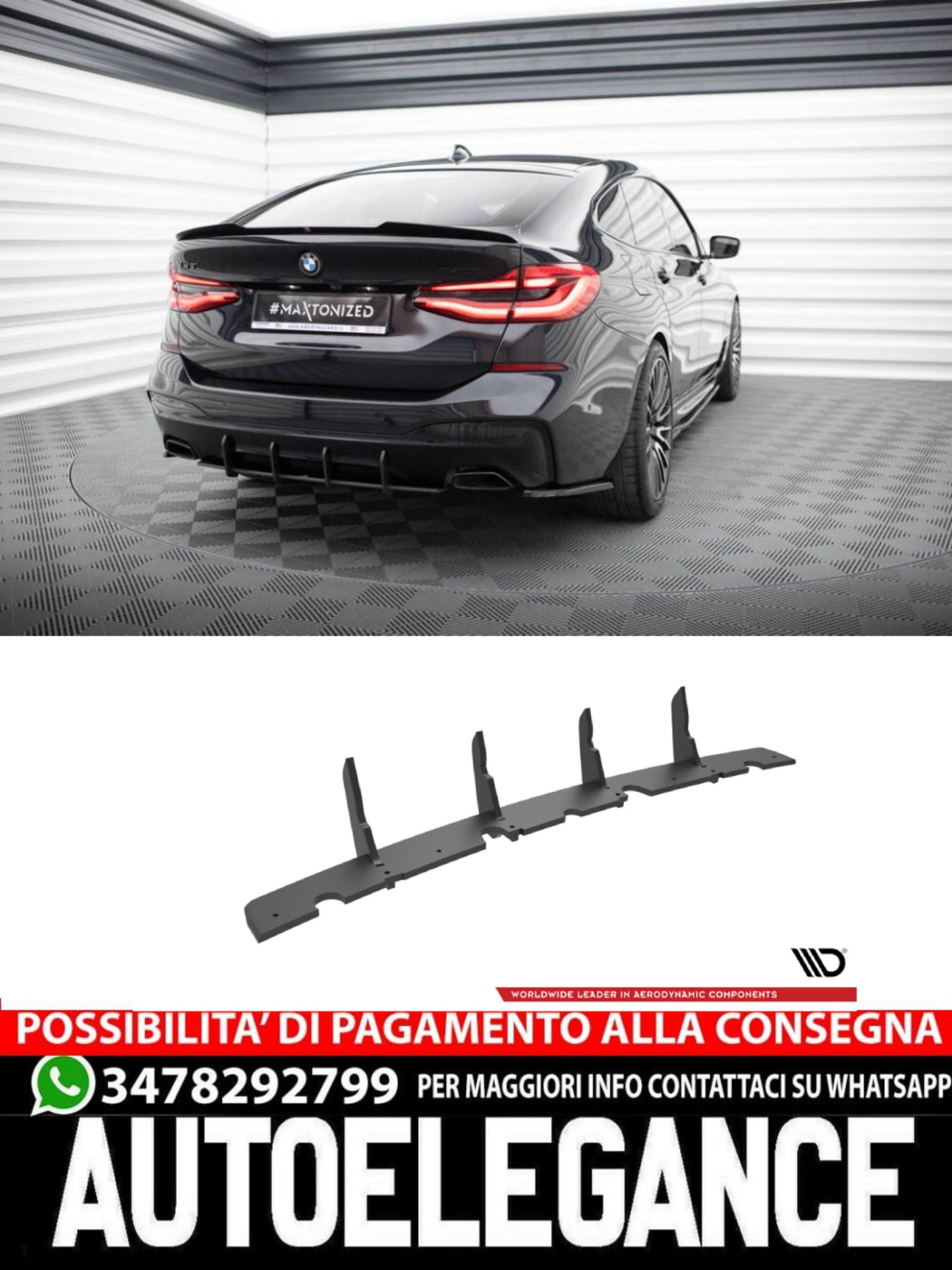 STREET PRO DIFFUSORE POSTERIORE ADATTO PER BMW 6 GT M-PACK G32  (2017 - )