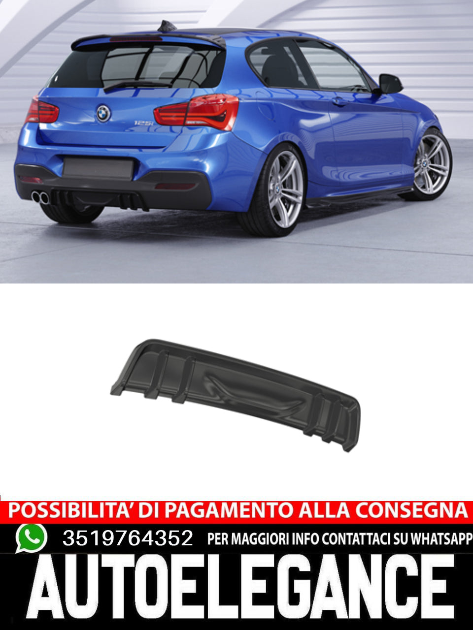Diffusori posteriore per BMW Serie 1 F20 / F21 Pacchetto M