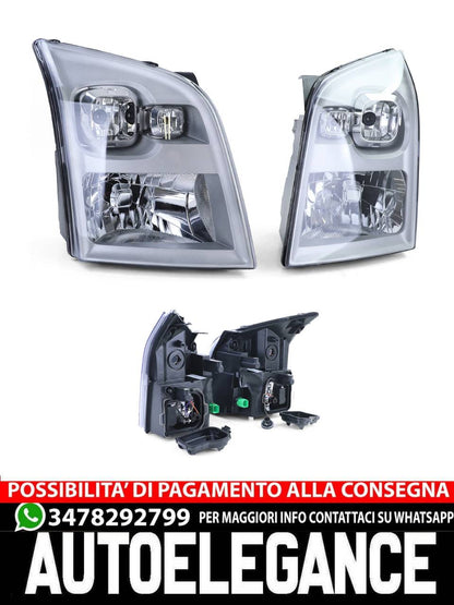 H4 headlights with left right servomotor pair for Ford Transit 06-14-