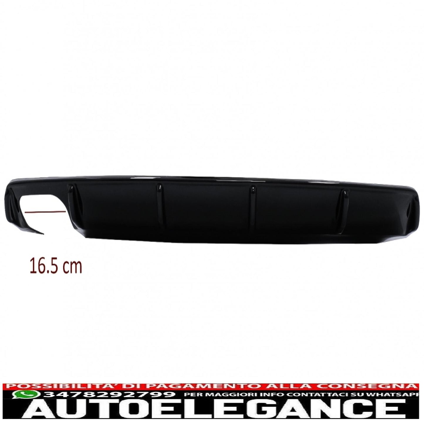 Diffusore d'aria mantovana paraurti posteriore adatto per skoda octavia ii (2004-2009) pianoforte nero