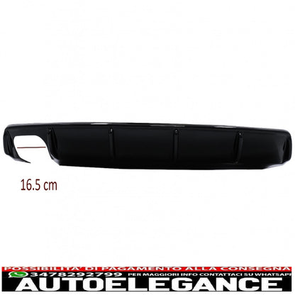 Diffusore d'aria mantovana paraurti posteriore adatto per skoda octavia ii (2004-2009) pianoforte nero