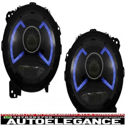 Full LED headlights suitable for Jeep Wrangler IV JL/JLU (2018-up) light bar. 