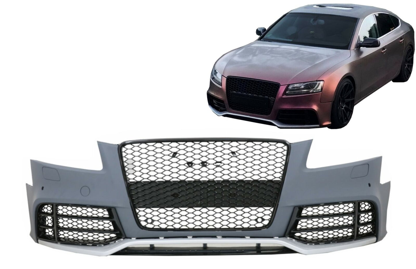 Bumper for Audi A5 8T Pre Facelift 2007-2011 RS5 Look Honeycomb Grilles