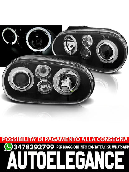 FARI ANTERIORI ANGEL EYES NERO per VW GOLF 4 09.97-09.03