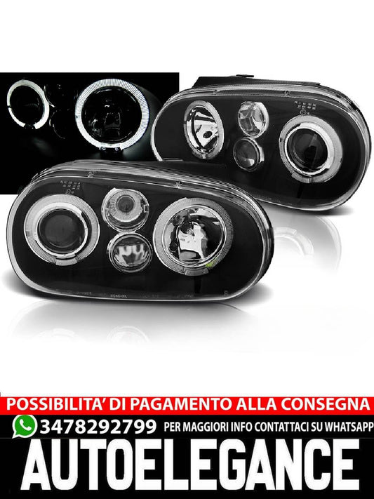 FARI ANTERIORI ANGEL EYES NERO per VW GOLF 4 09.97-09.03