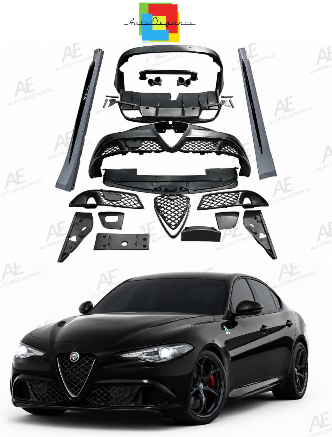 💕ART.10096 BODYKIT Alfa Romeo Giulia (952) (2016-En) Quadrifoglio💕