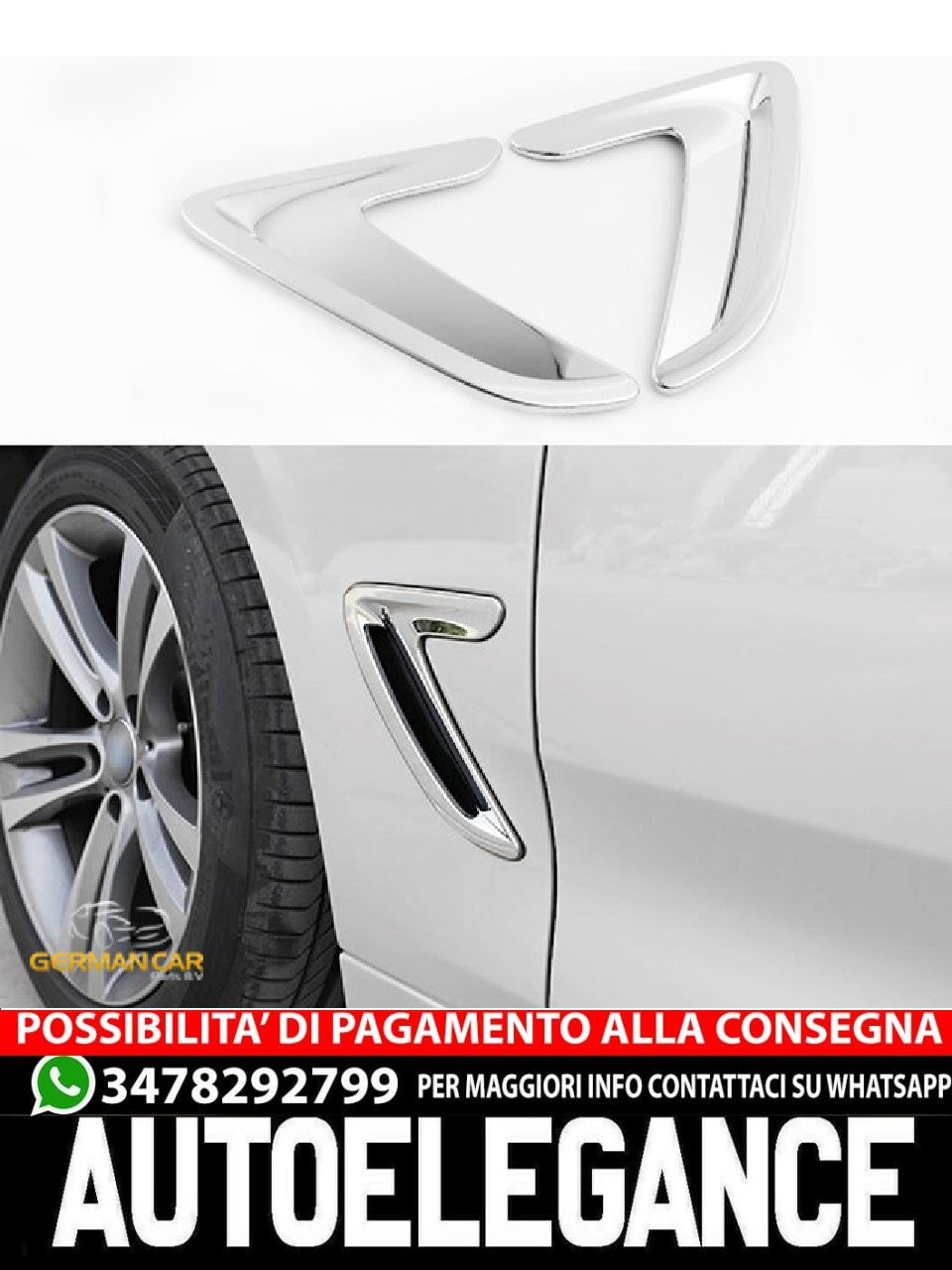 Per BMW F34 GT aletta Performance Style griglia cromata