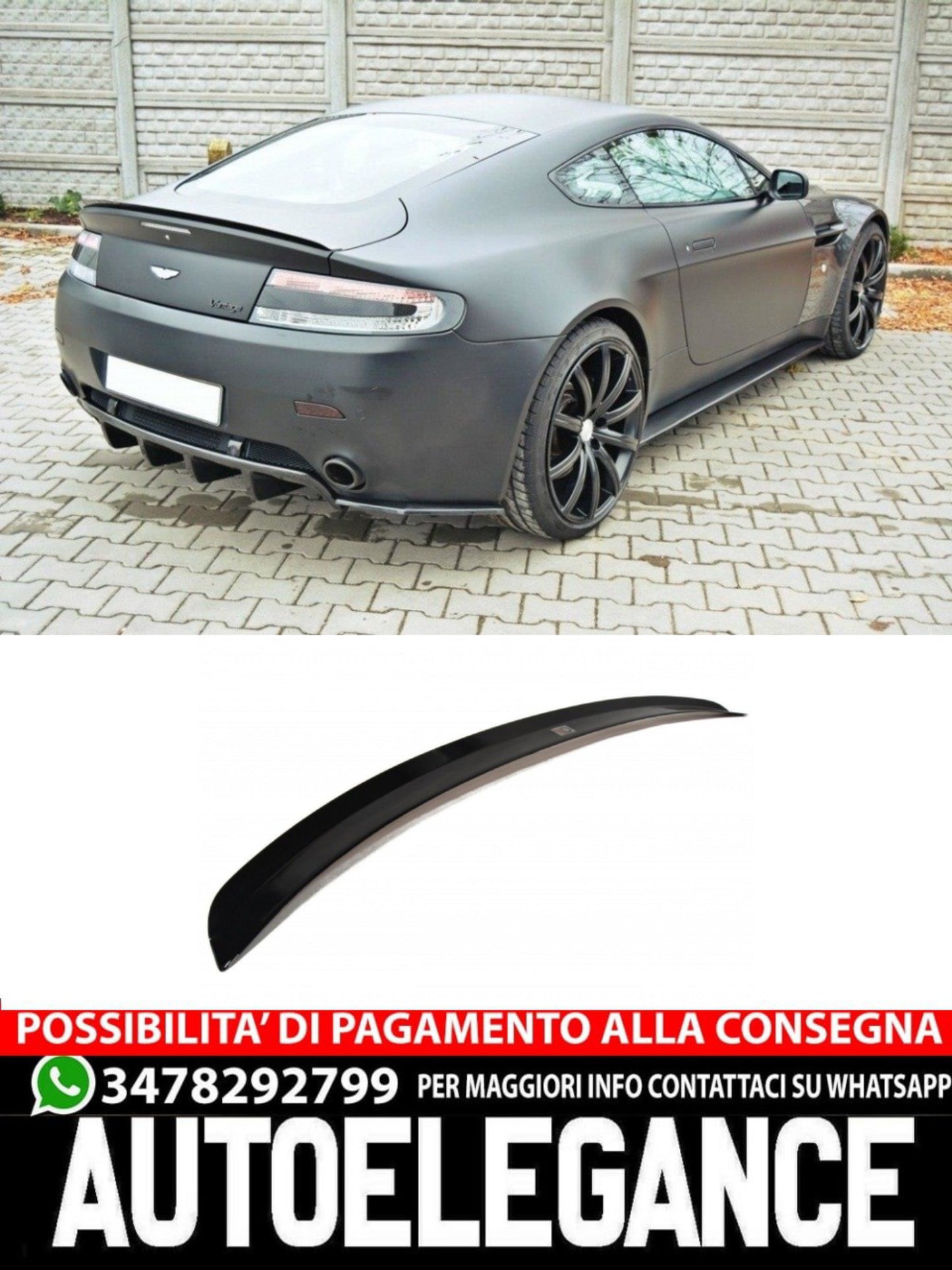 SPOILER CAP adatto per ASTON MARTIN V8 VANTAGE 2005 - 2011