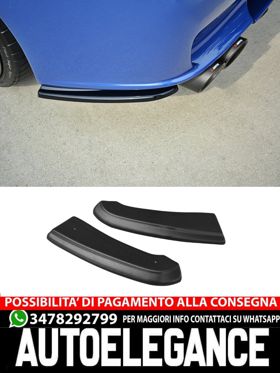 SPLITTER LATERALI POSTERIORI ADATTI PER ALFA ROMEO 156 GTA SW 2002-2005