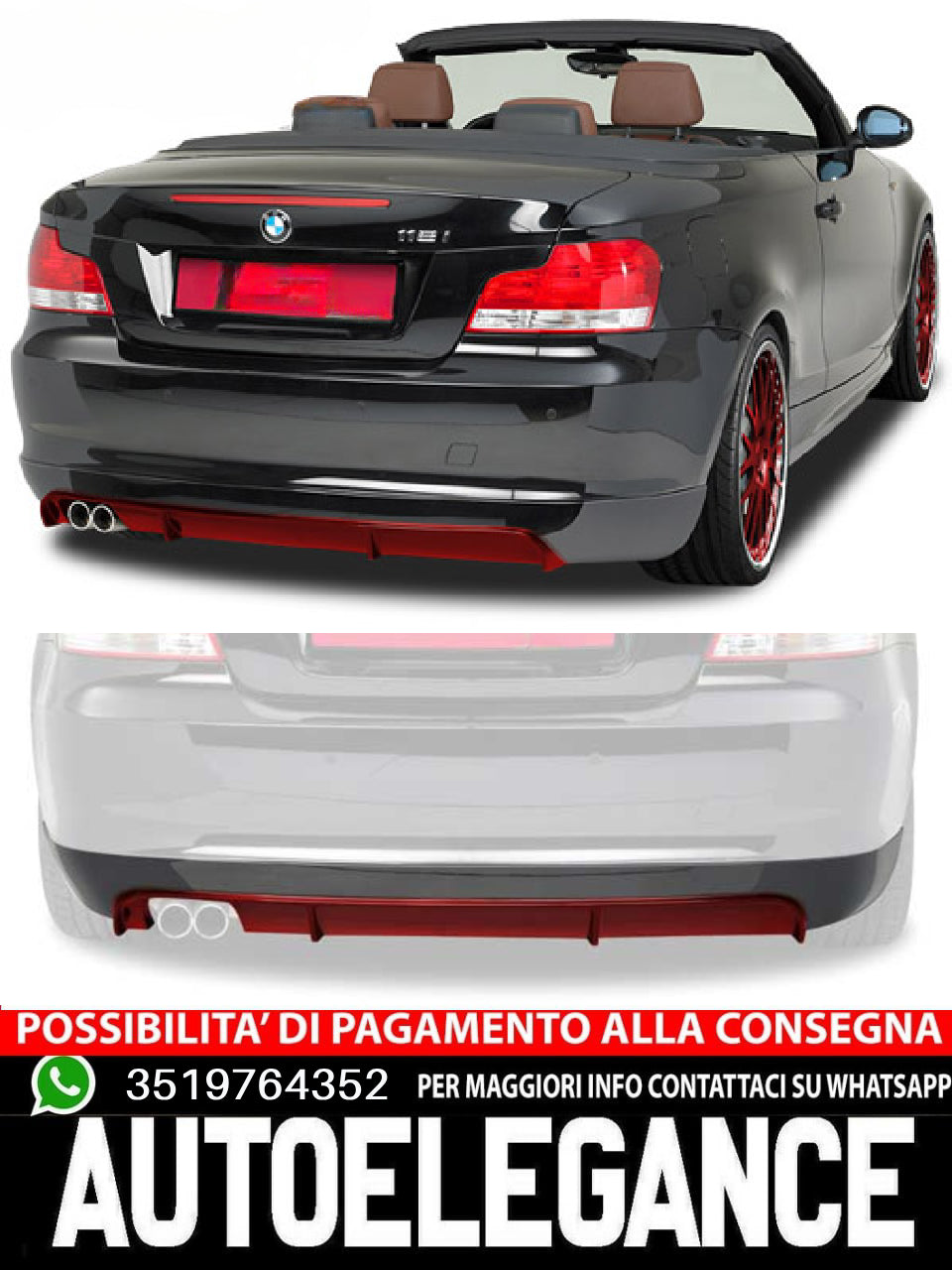 Diffusori posteriore adatto per BMW 1er E82 E88