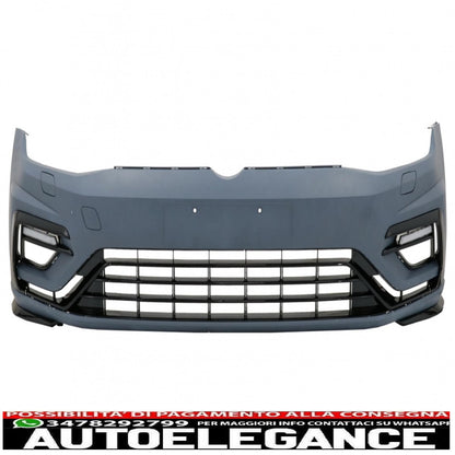 front bumper with led daytime running lights suitable for vw golf 7.5 (2017-2020) r design