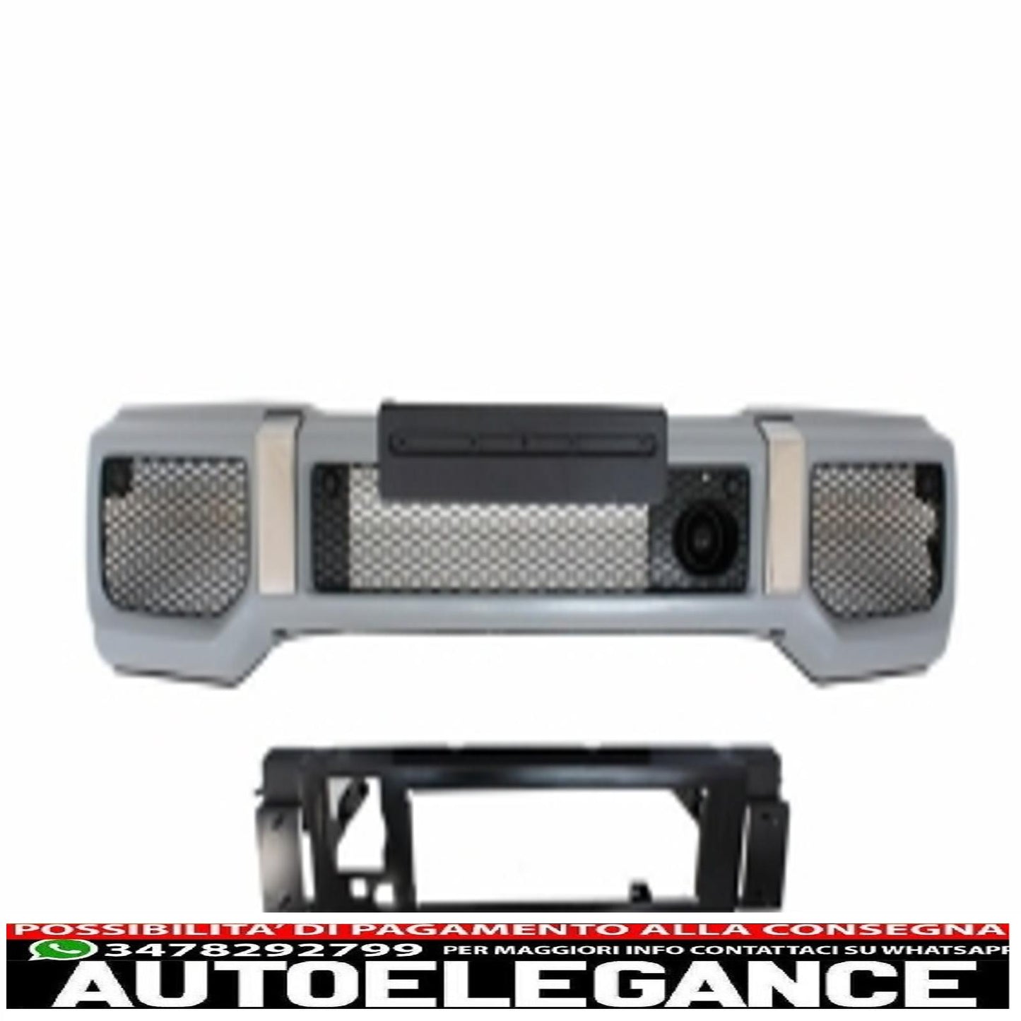 pacchetto skid plate protezione da corsa con luci drl adatto per mercedes classe g w463 (1989-2017) a-design con paraurti anteriore g65 a-design