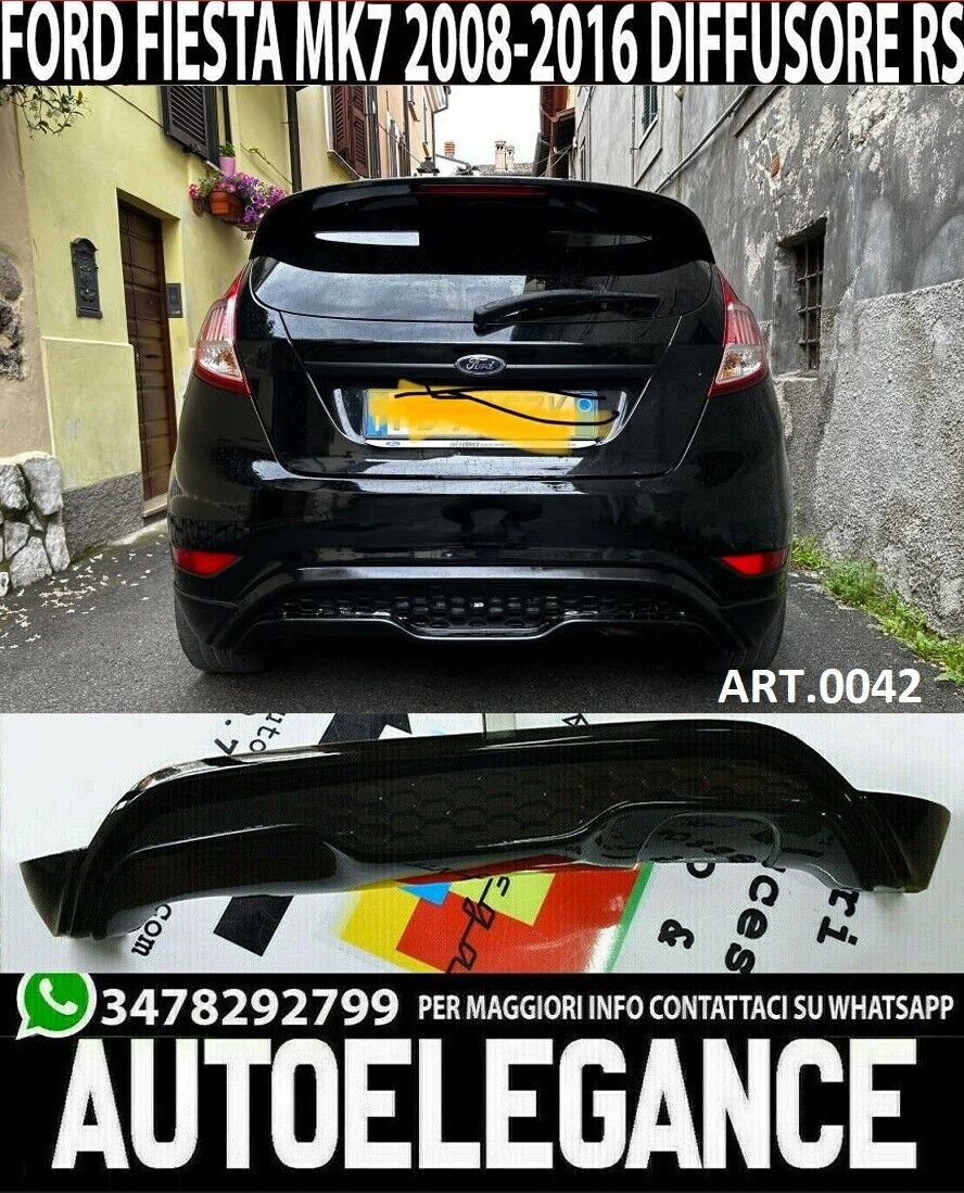 UNDER BUMPER RS LOOK FORD FIESTA MK7 ABS DIFFUSER DAM EXTRACTOR ..1..