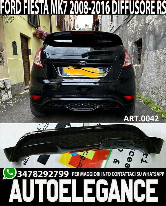 SOTTO PARAURTI RS LOOK FORD FIESTA MK7 DIFFUSORE ABS DAM ESTRATTORE ..1..