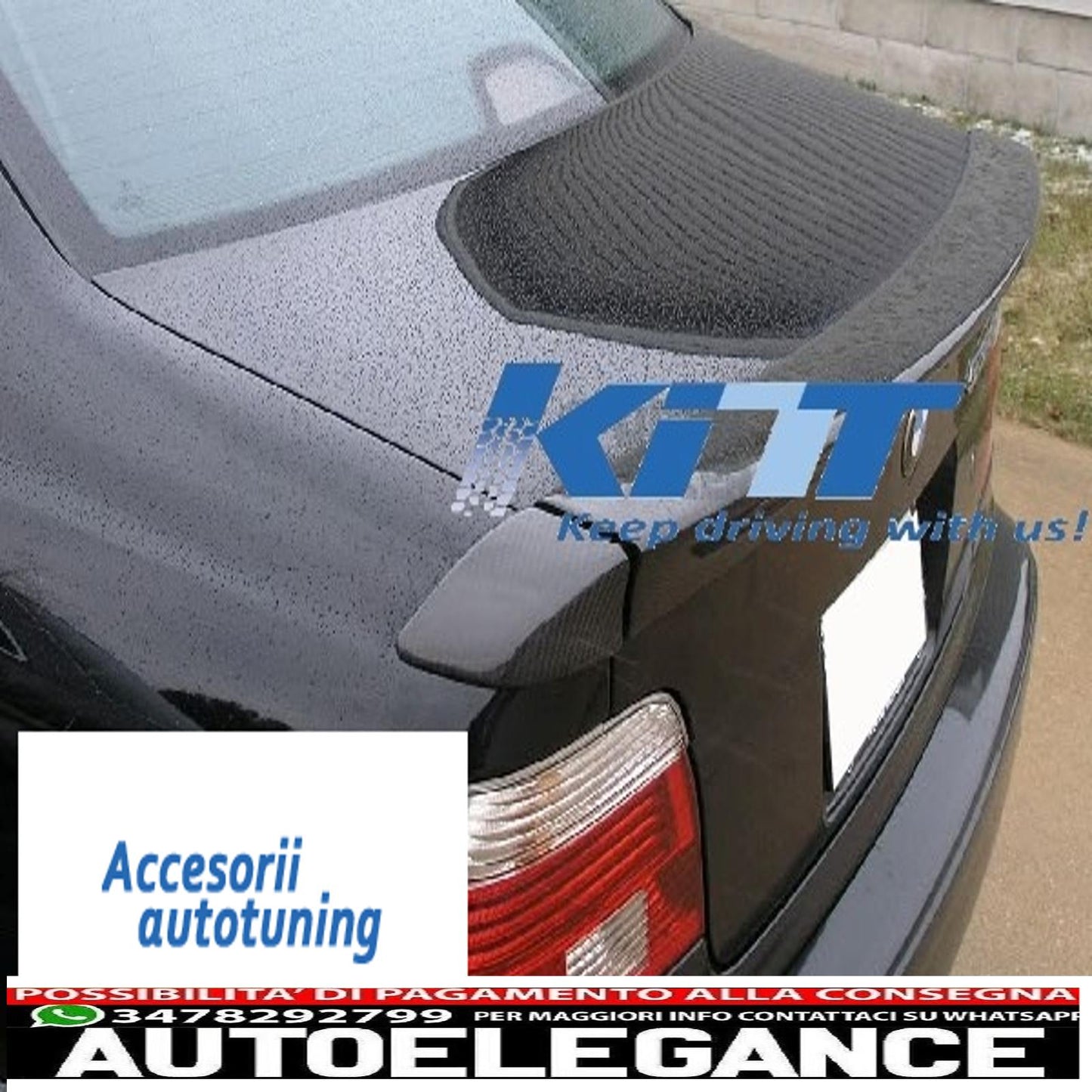 trunk spoiler suitable for bmw e39 (5 ​​series) 1995-2003 ac-s (3 pieces) 