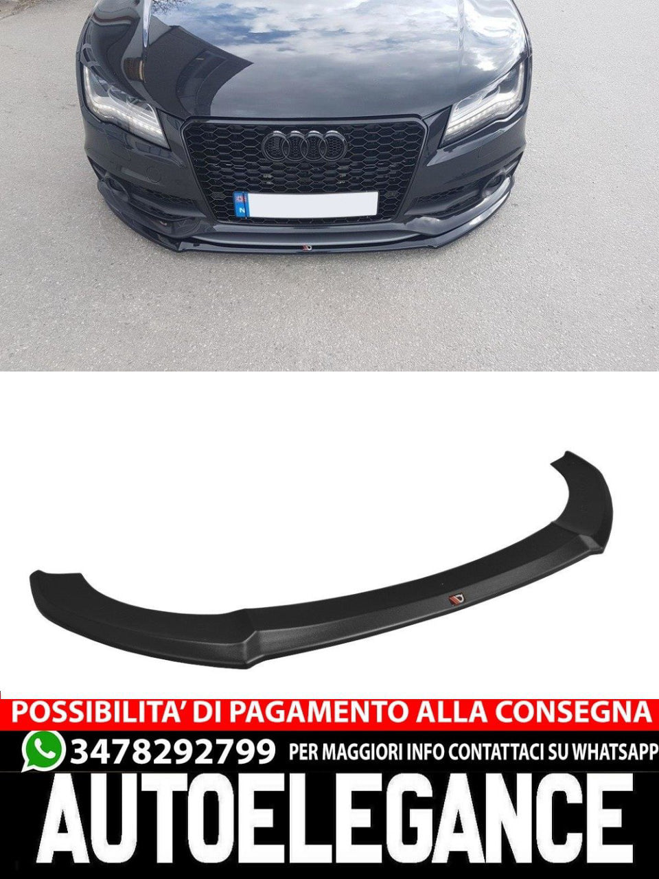 SPLITTER ANTERIORE adatto compatibile per V.1 AUDI S7 / A7 S-LINE C7