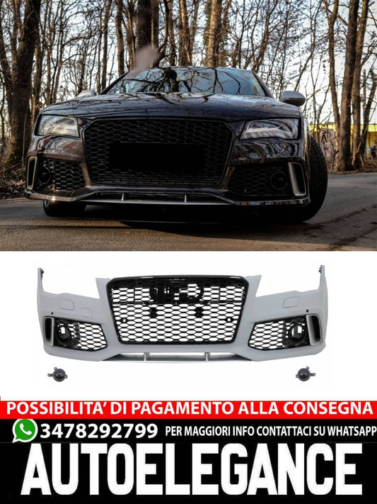 Paraurti anteriore adatto per Audi A7 4G Pre-Facelift (2010-2014) RS7 Design