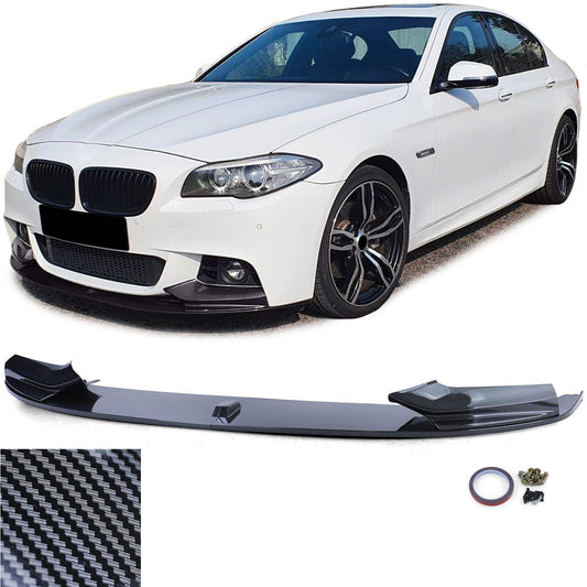 Front Spoiler Lip Performance Carbon Look Suitable For BMW 5 Series F10 F11 10-17
