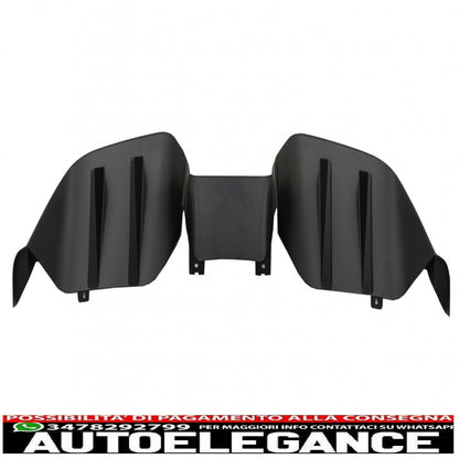 diffusore paraurti posteriore adatto per ford mustang mk6 vi sesta generazione (2015-2017) rtr design nero opaco