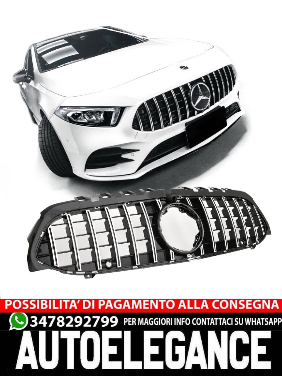 Griglia sportiva per Mercedes W177 V177 Classe A 360° PANAMERICANA AMG OPTIK