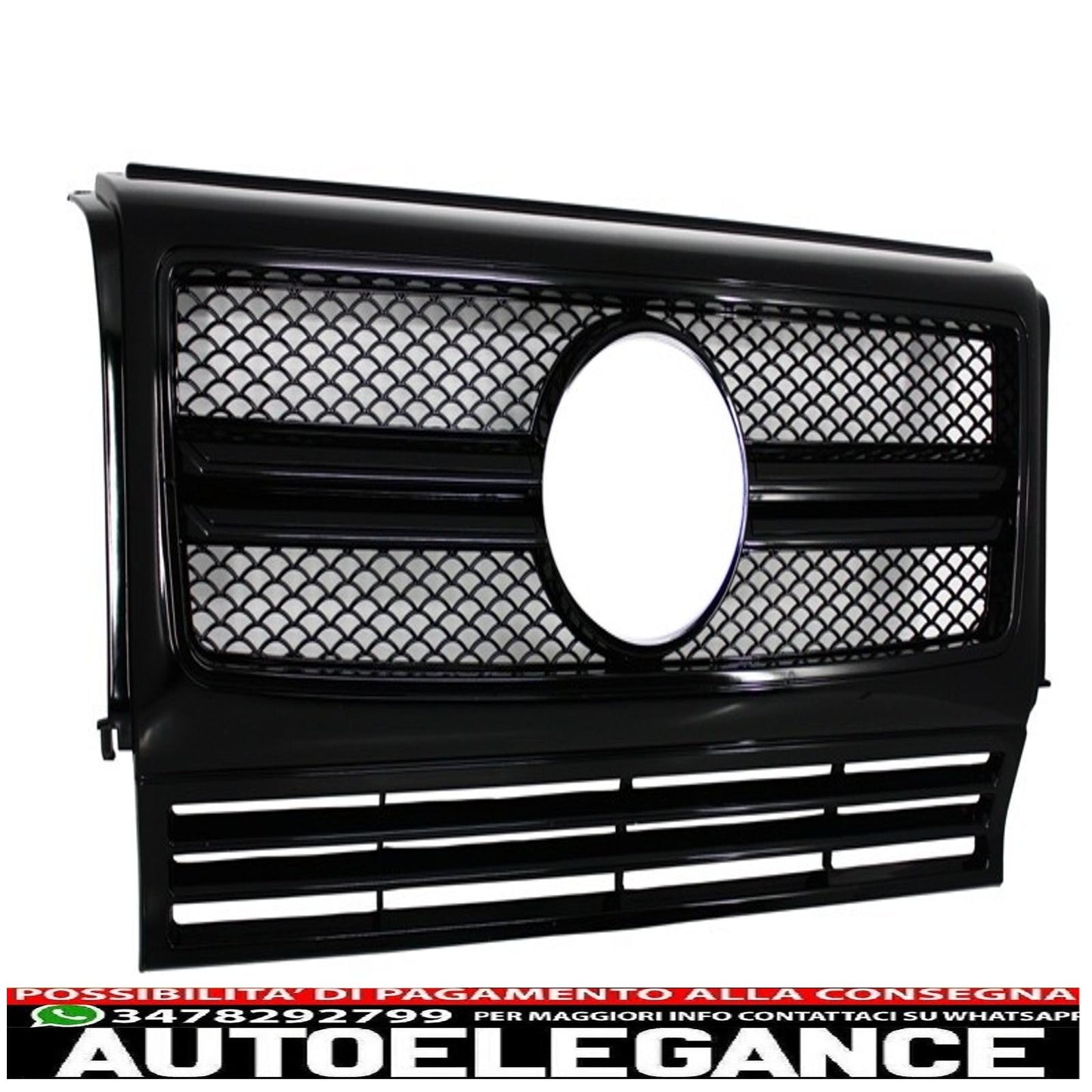 front grill suitable for mercedes g class w463 (1990-2017) new design g65 g63 all black