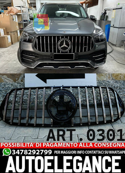 GRIGLIA ADATTA PER MERCEDES GLE W167 2019+ AMG PROFILI CROMATI GT