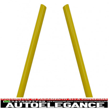 set ornaments v-brace grille strips inserts trim suitable for bmw series 1 2 3 4 5 6 7 yellow